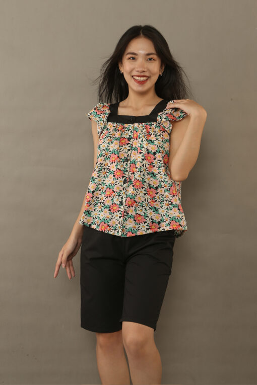 Bộ cổ vuông hoa cúc